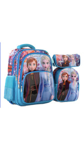 Three M School Bag Set + Lunch Bag + Pencil Case Size 16-Frozen