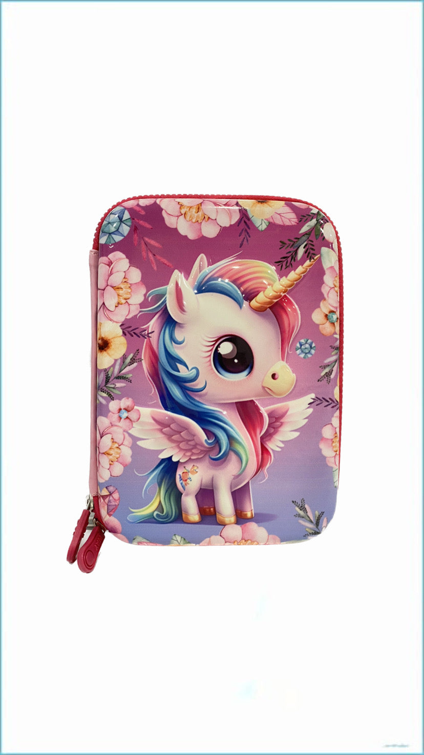 3D Unicorn Pencil Case