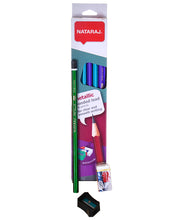 Load image into Gallery viewer, Natraj Neon / Metallic Pencils + Sharpener + Eraser
