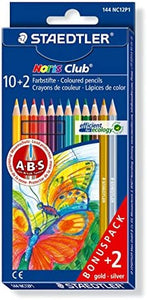 Staedtler Colored Pencils with Gold & Silver 10+2 pcs