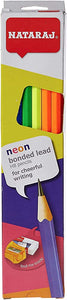 Natraj Neon / Metallic Pencils + Sharpener + Eraser