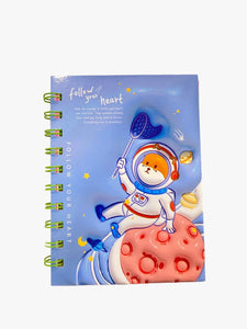 Spiral Space 3D Effect Lined Notebook