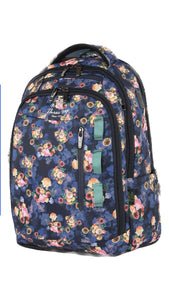 Three M Smart School Bag + Pencil Case Size 20 - Flowers