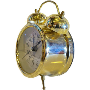 Metallic 3 Inch Alarm Analogue Clock  with Twin Bell