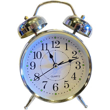 Load image into Gallery viewer, Metallic 4 Inch Alarm Analogue Clock with Twin Bell
