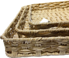 Load image into Gallery viewer, Strong Squared Wicker Tray Set
