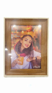 Wooden Frame 15*21 cm with Unbreakable Plastic Frontage