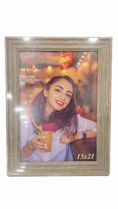 Wooden Frame 15*21 cm with Unbreakable Plastic Frontage