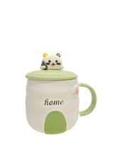 Load image into Gallery viewer, Panda Ceramic Mug with spoon
