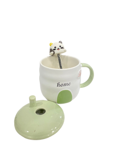 Panda Ceramic Mug with spoon