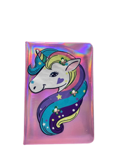 Load image into Gallery viewer, Metallic Unicorn Lined Notebook
