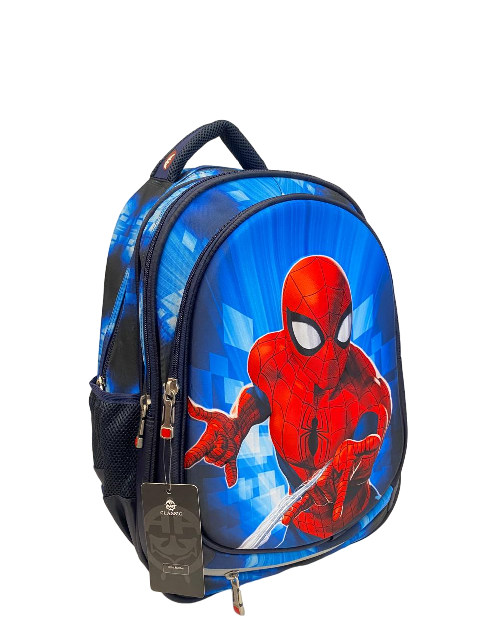 AA Classic 3 Zippers School Bag Size 18- Spiderman