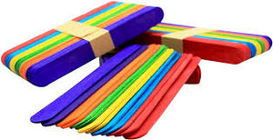 Pack of colorful tongue depressors