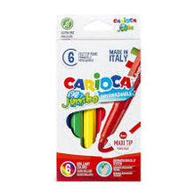 Load image into Gallery viewer, Carioca Jumbo Maxi tip color pen 6,12 , 24 pens
