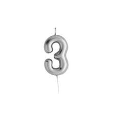 Candle Number Silver